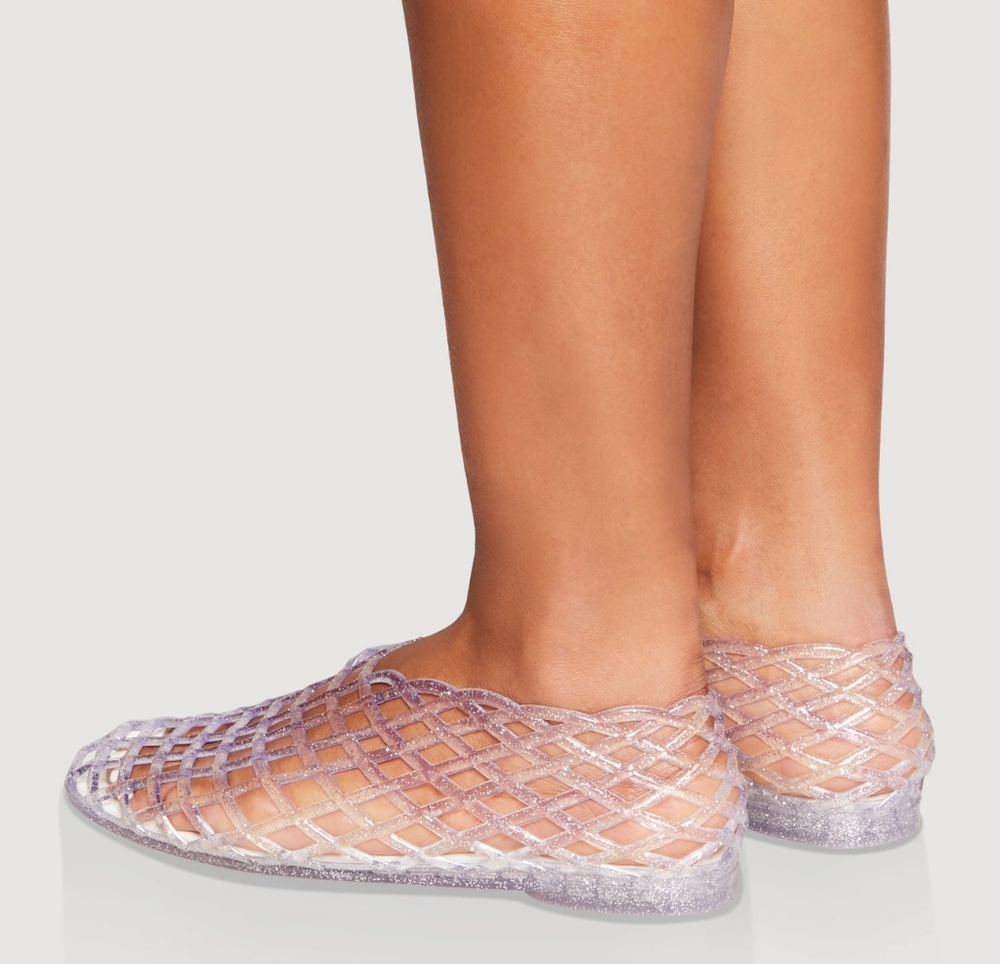 Women's Transparent Jelly Mesh Slip-On Sandals Shoes (Clear Only) - Picture 5 of 11